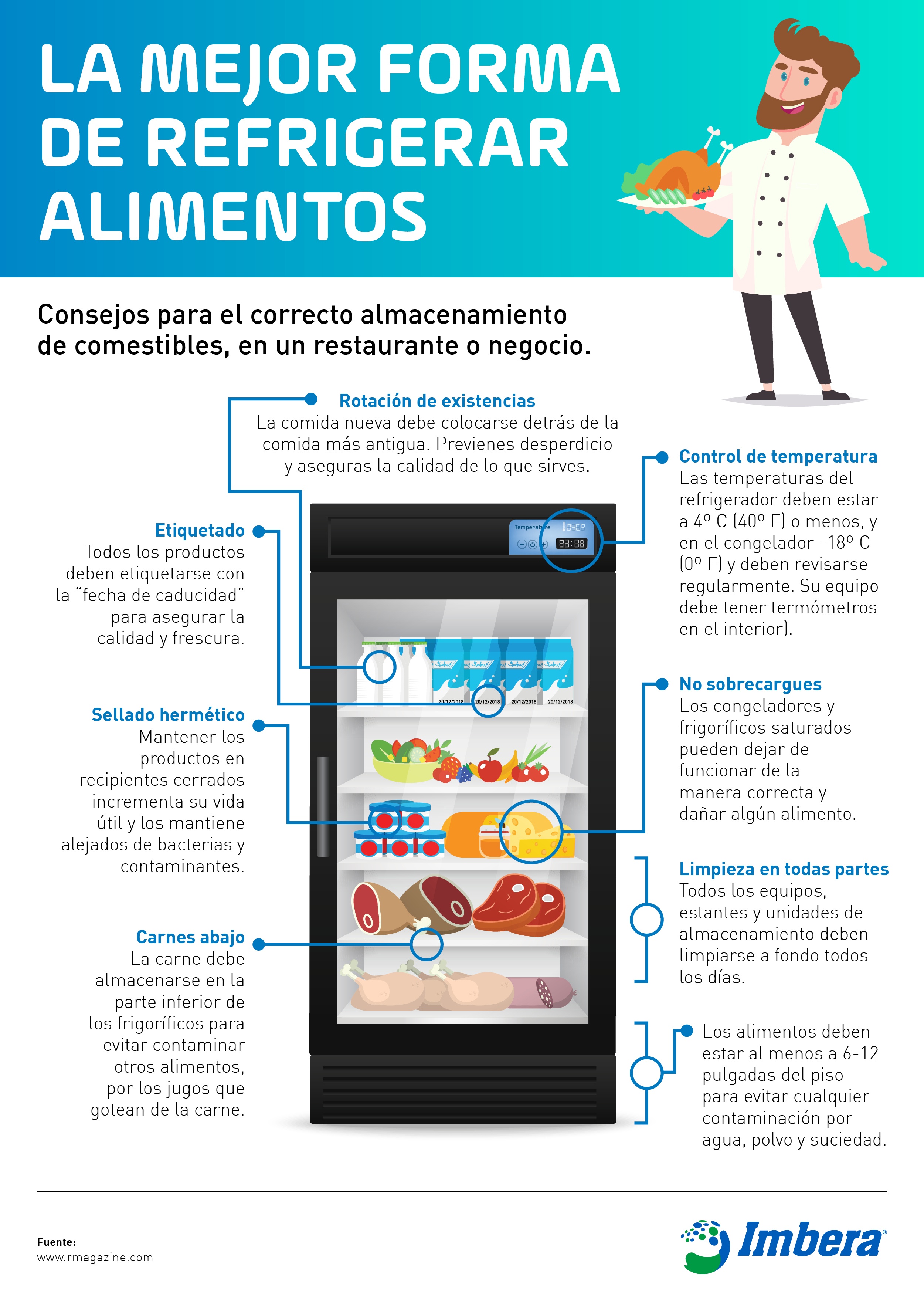 Temperatura neveras y frigoríficos en restaurantes